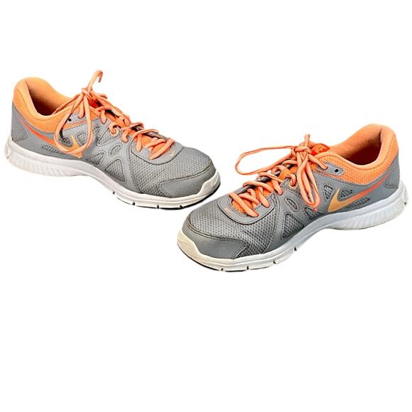 Nike Revolution 2 Gray Orange Athletic Running Sneaker Women 8 - Picture 5 of 10
